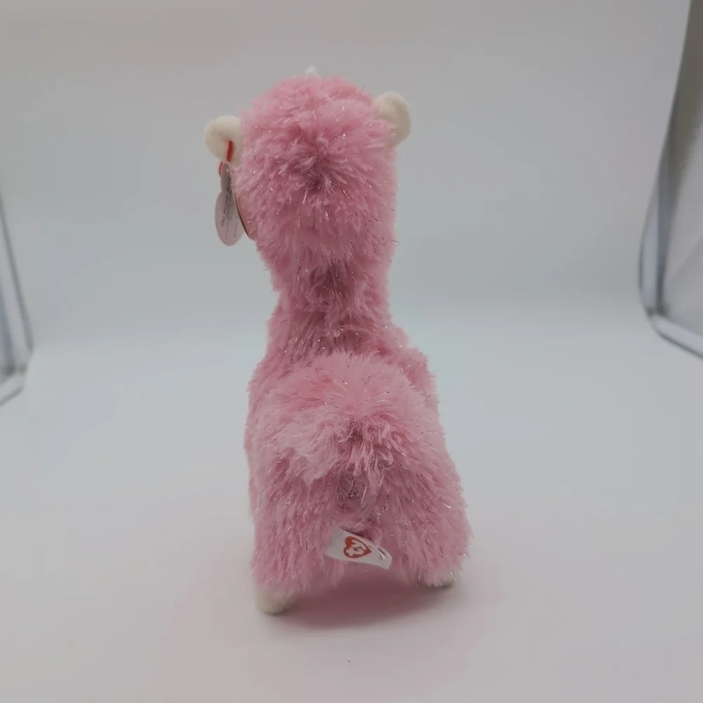 Ty Lana The Llamacorn Pink and White Unicorn Llama Plush Beanie Baby